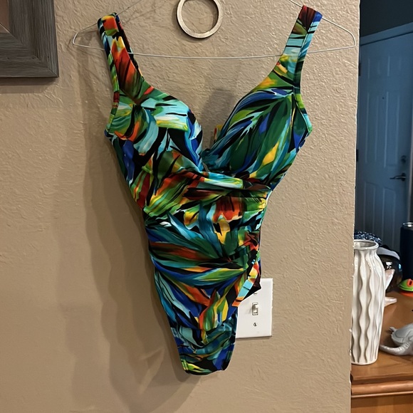 Miraclesuit Tropical Sanibel One Piece Swimsuit Size 16 - Picture 4 of 5